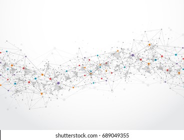 Abstract technology futuristic network. Vector illustration