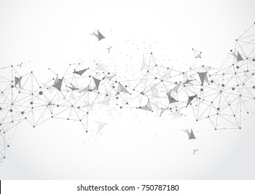 Abstract technology futuristic network. Vector illustration