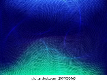 Abstract technology futuristic network wave lines grid surface on neon glowing background. Vector illustration - Powered by Shutterstock - Get 15% off with code: PIKWIZARD15