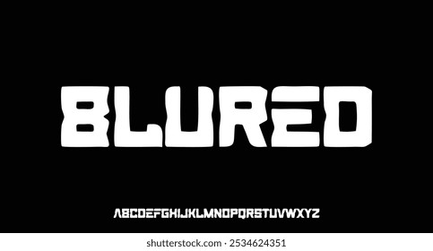 Abstract technology futuristic scifi alphabet font. digital space typography vector illustration design