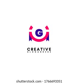 abstract technology G logo letter simple design concept