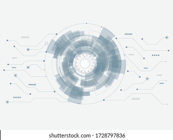 abstract technology gear circle background vector illustration