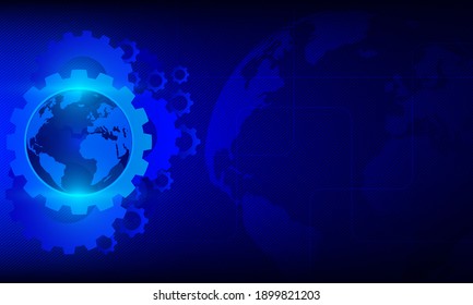 Resumen del fondo vectorial de la rueda de la tecnología de engranajes