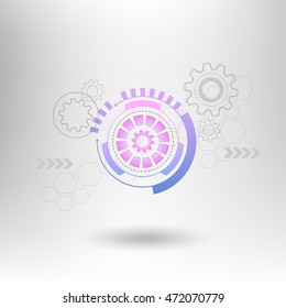 Abstract technology gears background
