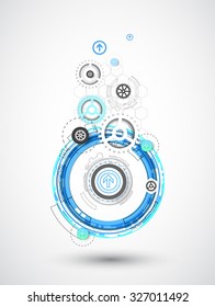 Abstract technology gears background.  Futuristic style. Vector illustration