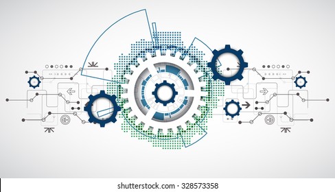 Antecedentes de la tecnología abstracta.  Estilo futurista. Ilustración del vector