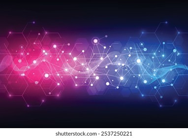 Abstract technology geometric background with circuit board texture. Electronic motherboard illustration. Communication and engineering digital data concept. Vector illustration
