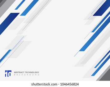 Abstract technology geometric blue color shiny motion diagonally background. Template for brochure, print, ad, magazine, poster, website, magazine, leaflet, annual report. Vector corporate design