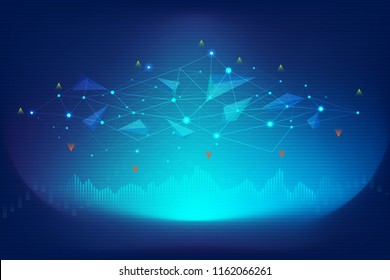 abstract technology geometric business and global network concept, Vector