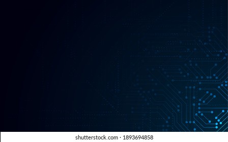 Resumen de la tecnología geométrica y el concepto de fondo rosa y azul del sistema de conexión con tarjeta de circuito digital.  diseño de ilustración vectorial.