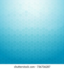 Abstract technology geometric hexagon blue background for designs, Vector illustration