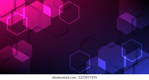 Abstract technology geometric hexagon cybersport, hexagonal gaming vector tech background.