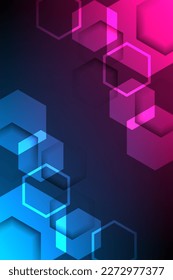 Abstract technology geometric hexagon cybersport, hexagonal gaming vector tech background.