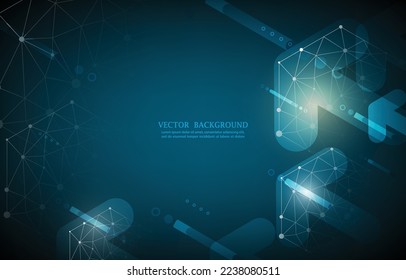 Abstrakte Technologie geometrische Hexagon Form.polygon muster.internet speed concept.eile form.