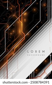 Fondo de líneas geométricas de tecnología Abstractas