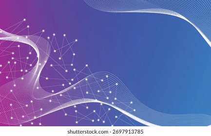 Fondo de líneas geométricas de tecnología Abstractas 