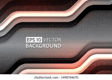 Abstract technology geometric modern background. Design vector illustration with color wave and dots. Halftone effect.