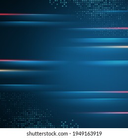 Abstract technology geometric overlapping hi speed line movement design background with copy space for text. Vector illustration