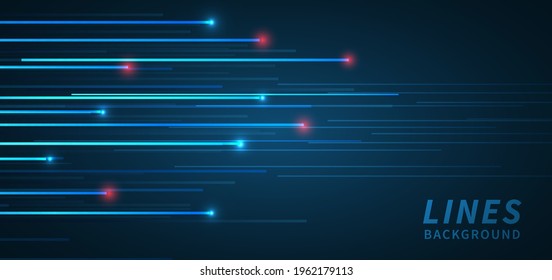 Abstract technology geometric overlapping hi speed line movement design background with copy space for text. Vector illustration