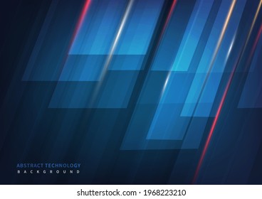 Abstract technology geometric overlapping hi speed line movement design background with copy space for text. Vector illustration