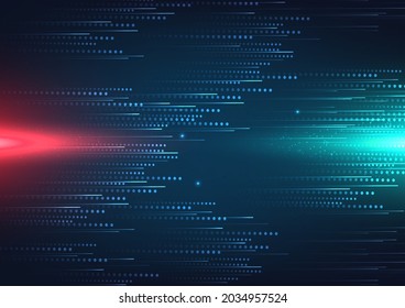 Abstract technology geometric overlapping hi speed line movement design background. Vector illustration 