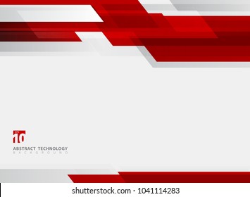 Abstract technology geometric red color shiny motion background  Template and header   footer for brochure  print  ad  magazine  poster  website  magazine  leaflet  annual report  Vector corporate