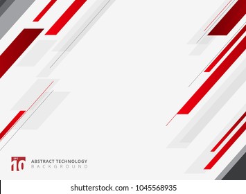 Abstract technology geometric red color shiny motion diagonally background  Template for brochure  print  ad  magazine  poster  website  magazine  leaflet  annual report  Vector corporate design
