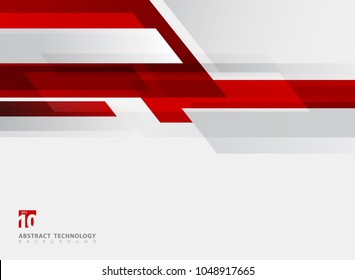 Abstract technology geometric red color shiny motion background. Template with header and footer for brochure, print, ad, magazine, poster, website, magazine, leaflet, annual report. Vector corporate