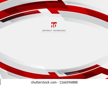 Abstract technology geometric red color shiny motion background. Template with header and footer for brochure, print, ad, magazine, poster, website, magazine, leaflet, annual report. Vector corporate