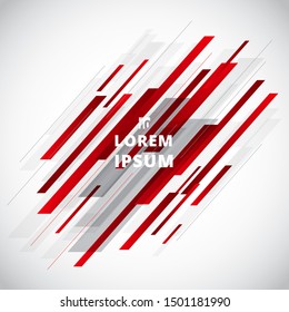 Abstract technology geometric red color shiny motion diagonally background. Template for brochure, print, ad, magazine, poster, website, magazine, leaflet, annual report. Vector corporate design