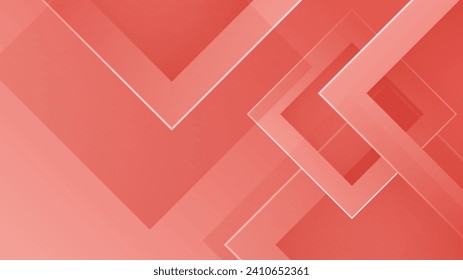 Abstract technology geometric red color shiny motion background. Vector abstract red wavy background. Curve flow motion
