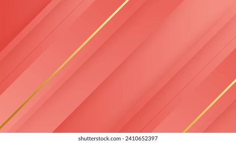 Abstract technology geometric red color shiny motion background. Vector abstract red wavy background. Curve flow motion