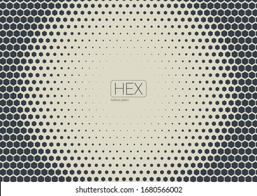 Abstract Technology Geometric Wave Hexagon Halftone Pattern. EPS10 Vector