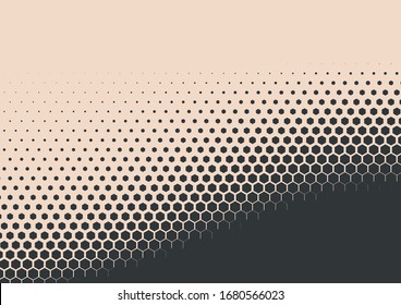 Abstract Technology Geometric Wave Hexagon Halftone Pattern. EPS10 Vector