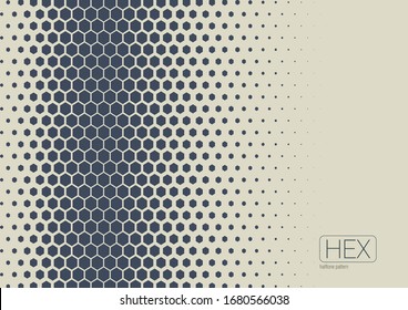 Abstract Technology Geometric Wave Hexagon Halftone Pattern. EPS10 Vector