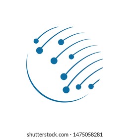 abstract technology global globe logo design vector illustrations