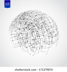 Abstract technology globe