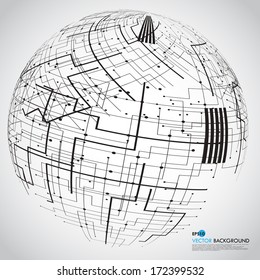 Abstract technology globe