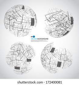Abstract technology globe