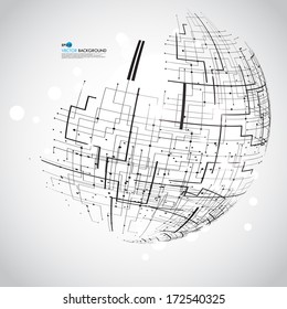 Abstract technology globe