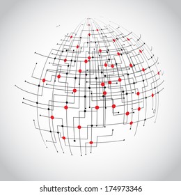 Abstract technology globe
