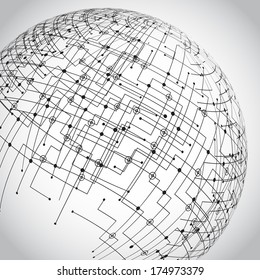Abstract technology globe