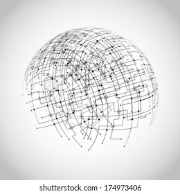 Abstract technology globe
