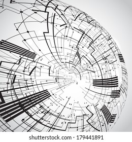 Abstract technology globe