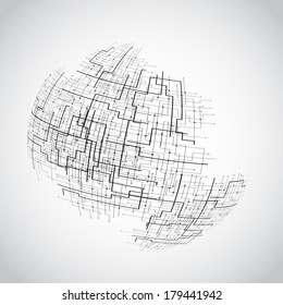 Abstract technology globe