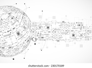 Abstract technology globe background