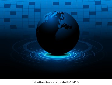 Abstract technology globe background vector illustration some of this image furnished by NASA