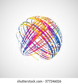Abstract technology globe. Vector design