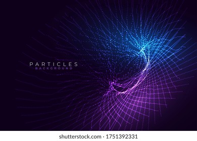 abstract technology glowing lines fractal style background design