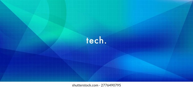 Abstract technology gradient background with smooth blue and green color transitions and soft light waves. Clean modern design for digital interfaces, AI, data visualization, tech branding